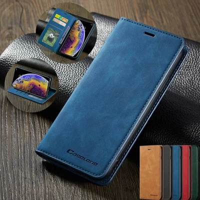 For Samsung S25 S24 S23 S22 S21 S20 Magnetic Case Wallet Leather Flip Cover - Image 1 of 4