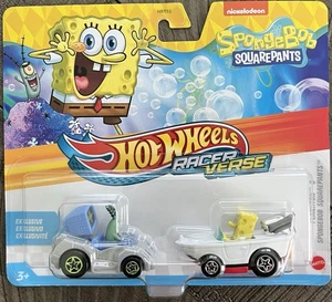Hot Wheels Racer Verse Nickelodeon PLANKTON & SPONGEBOB SQUAREPANTS - Picture 1 of 2