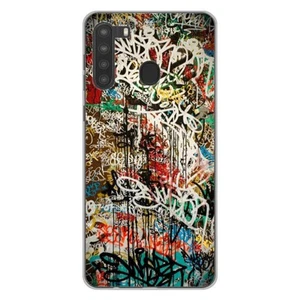 Coque en silicone imprimée compatible Samsung Galaxy A21 Graffiti 1 - Photo 1 sur 6