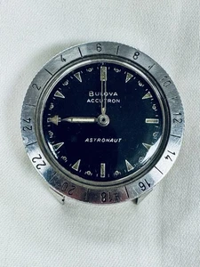 Vintage Bulova Accutron Astronaut GMT ref: 214HN Black Dial Watch- All Original - Picture 1 of 15