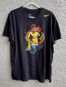 Nike Hombre Calce Ajustado Neymar Gráfico Estampado Fútbol Camiseta Negra Talla XL - Imagen 1 de 6