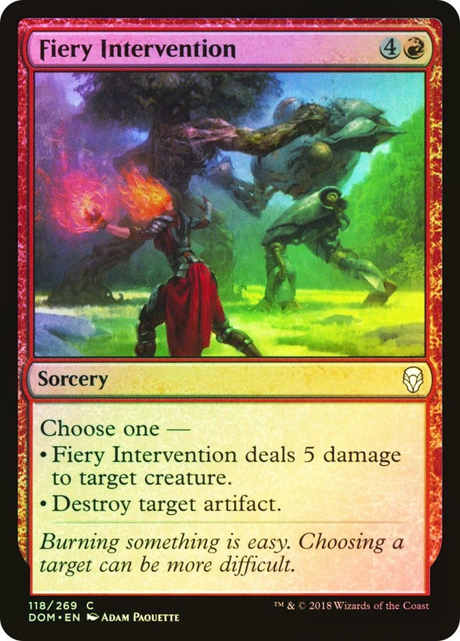 MTG FOIL Fiery Intervention  - Dominaria #118 - Image 1 of 1