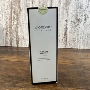 Aloette ALOEPURE Hand &Body Silk, Aloe Vera & Wheat, Coconut Oil 8oz New In Box - Picture 1 of 7