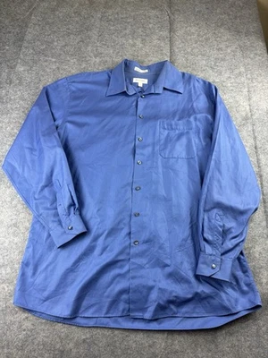 John W Nordstrom Blue Button Up Shirt Mens XXLT TALL Smartcare Button Collar - Image 1 of 4