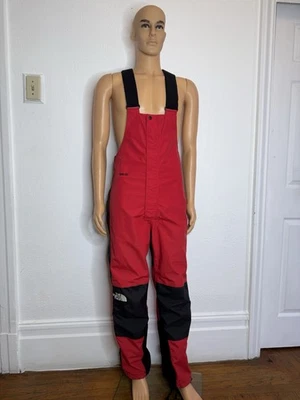 THE NORTH FACE GORE-TEX BIBs Pants Men's Small Red Full Zippered Legs & Butt - Image 1 of 4