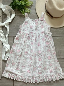 American Girl Blossom Print Linen Blend Dress - Size 6 BITTY BABY - Picture 1 of 7