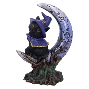 Nemesis Now Sooky Witches Familiar Black Cat and Crescent Moon Figurine 11.5cm, - Picture 1 of 6