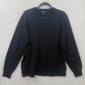 J.Crew Men's Black Long sleeve 100% cotton Sweater Crewneck Size XL - Picture 1 of 9