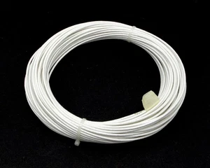 Alpha Wire 9188A, 25 Gauge PTFE Coax Wire, White, 100ft - Picture 1 of 3