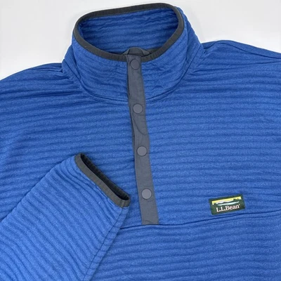 LL Bean Blue Airlight Knit Slightly Fitted 1/4 Snap Pullover Men’s XXL Tall 2XLT - Image 1 of 4