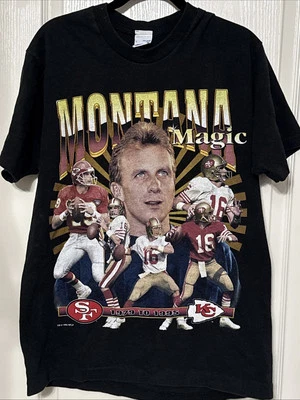 Camiseta de Colección San Francisco 49ers Joe Montana Magic Para Hombre Grande Años 90 Foto 1 de 3