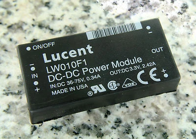 4pc LUCENT LW010F1 DC-DC Converter Power Module Input 36-75v, Output 3.3v 2.42A - Image 1 of 3