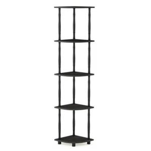 Tall Corner Shelf Bookshelf Bookcase Storage Display Book Organizer Slim Thin - Picture 1 of 5