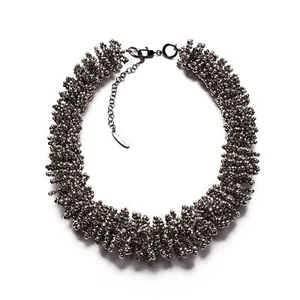 BRUNELLO CUCINELLI WOMEN'S STERLING SILVER CHOKER NECKLACE IN VETRO RUTENIO - Picture 1 of 2