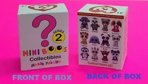 Figurina TY Mini Boos Serie 2 2018 dipinta a mano da collezione 2" sorpresa nuova - Foto 1 di 6