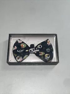 Dia De Los Muertos Day of the Dead Skull Skeleton Halloween Adjustable Bow Tie - Picture 1 of 3