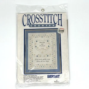 Vtg Unopened Bernat HO4207 Love's Gentle Ways Counted Cross Stitch Kit 1989 - Picture 1 of 3