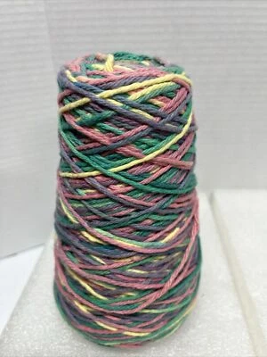 Cone Machine / Hand Knitting Yarn Multi Color 8 Oz - Image 1 of 4