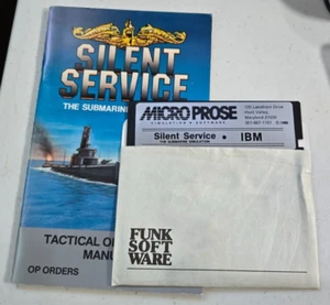 Vintage Microprose Silent Service Submarine Simulation 5.25" Disk / Manual Only - Picture 1 of 1