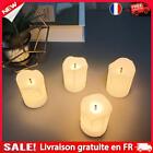 24pcs LED Candle Atmosphere Lamp Safe Flameless Candlesticks for Party (White)