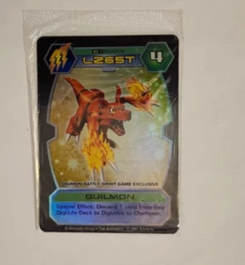MINT Guilmon Digimon D-Tector Battle Spirit Game Exclusive BS-1 Holo 2002 Bandai - Picture 1 of 4
