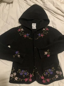 Toddler Child Wool Embroidery Cardigan Sweater Vintage  - Picture 1 of 7