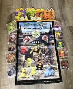 RARE‼️McD’s Shrek The 3rd-Full Set Of Toys🔥Vinyl Poster & Happy Meal Boxes - Picture 1 of 22