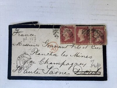 GB Tre One penny rosso su busta. - Immagine 1 di 3