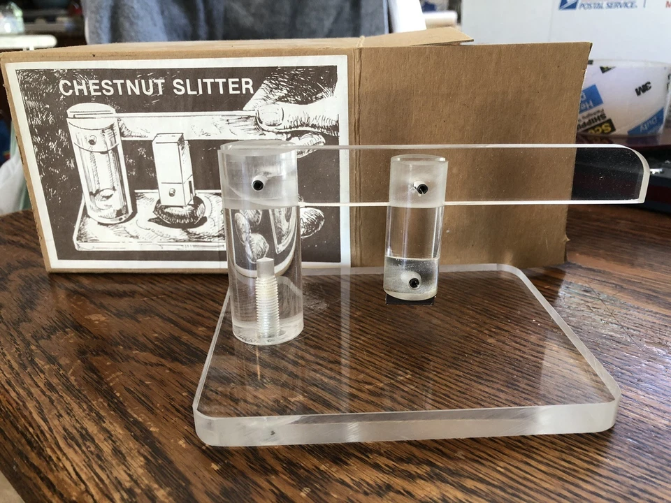 Mid Century Modern Nut Slitter/Cracker Pecan Chestnut Tabletop MCM ClearAcrylic - Image 1 of 1