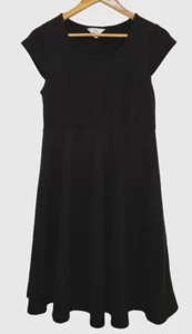 RIPE Maternity Black Short Sleeve Midi Fit & Flare Dress - Size M - Picture 1 of 7