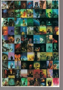 JUEGO DE TARJETAS MICHAEL WHELAN ADVENTURES IN FANTASY 1993 PROMOCIÓN SIN CORTAR MINI HOJA DE PRENSA - Imagen 1 de 2