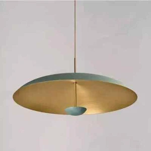 1950 Mid Century 1 Light Modern Rust Pendant Sputnik chandelier Light Fixture - Picture 1 of 5