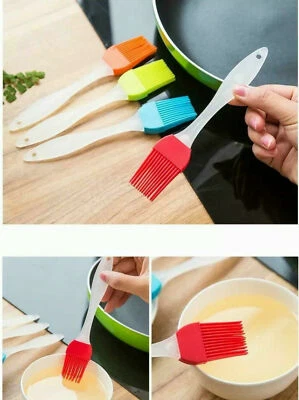 2 x Silicone Pastry Brush Baking BBQ Basting Oil Pastry Cooking Bakeware Utensil - Image 1 of 4