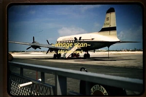 Aerovías DAP Airlines DC-4 Aircraft at Key West, early 1960s Original Slide t3b - Picture 1 of 3
