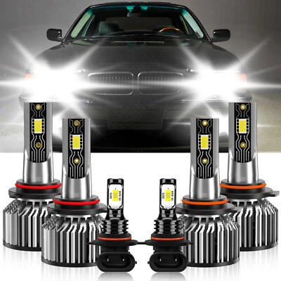 Para BMW 740iL 1993 Bombilla Faro LED Alto Bajo + Kit Luz Antiniebla 6500K Super Brillante Foto 1 de 4