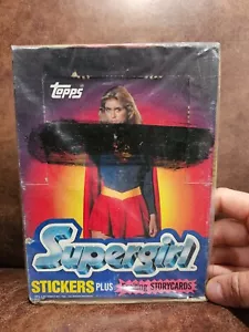 1984 Topps Supergirl Unopened Wax Box 36 Sealed Wax Packs Movie Stickers RARE - Picture 1 of 3