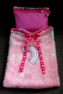 12'' Barbie -Sindy Fashion Doll Bedding-Sleeping Bag - Fleece - Free UK Postage - Picture 1 of 2