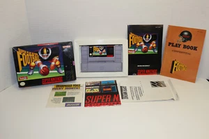Super Play Action Football SNES Super Nintendo 1991 CIB Complete Tested NICE - Picture 1 of 14