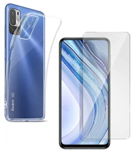 For XIAOMI REDMI NOTE 10T 5G TEMPERED GLASS SCREEN PROTECTOR + CLEAR TPU CASE - Picture 1 of 12