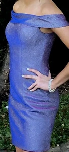 D'mae Design Kleid Größe 0 Lila Glitzer Pailletten Homecoming? Hochzeit? LESEN - Bild 1 von 12