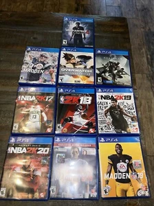 PS4 PlayStation 4 NBA Lot Of 10 Games  Overwatch Madden Destiny , NBA2k22, - Picture 1 of 9