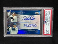 DEREK JETER KHALIL GREENE 2005 UPPER DECK REFLECTIONS BLUE AUTO /35 PSA 6 10