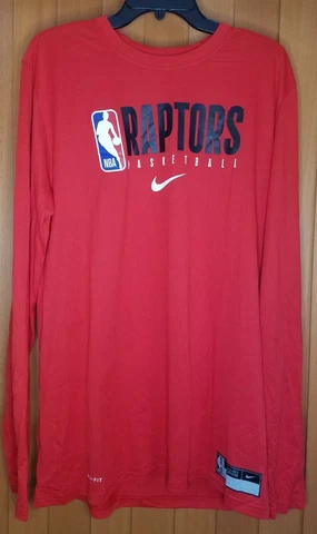 NIKE NBA Toronto Raptors Long Sleeve Shooting Shirt Men’s Size LT NWOT Cover