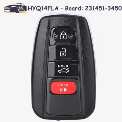 Smart Remote Key Fob HYQ14FLA 231451-3450 for 2018 2019 2020 - 2023 Toyota Camry - Imagem 1 de 4