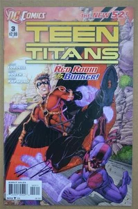 TEEN TITANS 3 signed NORM RAPMUND new 52 red robin kid flash wonder girl NM COA  - Bild 1 von 6