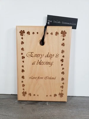 HARDWOOD BEECH Cutting Board THE IRISH CONNECTION 9.25" X 6.25" NEW - Image 1 of 4