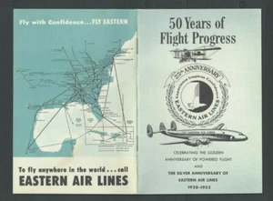1953 Eastern Airlines 50 Year Celebration Of powered Flight Pamphlet 20 P - Picture 1 of 5