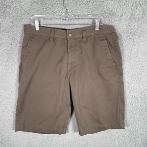 Volcom Shorts Mens 34 Chino Vmonty Khaki Brown Logo Preppy Casual 10” In - Picture 1 of 8