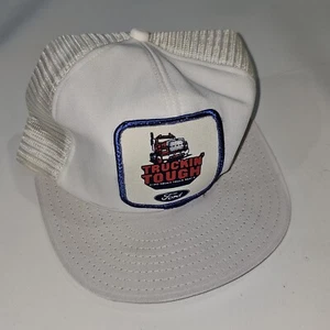 Ford Motor Company Semi Truckin Tough Vintage Snapback Patch Trucker Hat Mesh - Picture 1 of 3