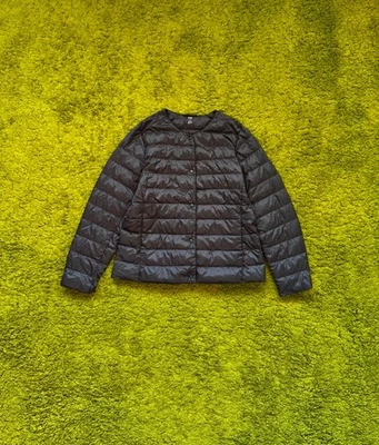 Uniqlo Japanese minimalist quilted down puffer jacket black womens size M - Image 1 of 4